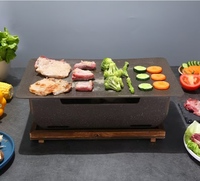 Plaque de cuisson en alliage d'aluminium, plaque de rôtissage intérieure, facile à nettoyer, barbecue à l'alcool pour restaurant