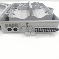 Boîtier de terminaison et de distribution de télécommunications FTTH extérieur 24 fibres, en ABS+PC, pour montage sur poteau/mur, pour fibre optique