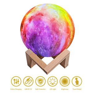 Creative Gift Upgraded Hanging Remote & Touch Control 3D Night Light Lamp 15cm Moon Lamp Moon 16 colors - Product Image 5