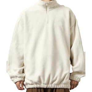 Sudadera con Capucha de Alta Calidad para Hombre, Diseño Nuevo, Estilo Urbano, Color Puro, con Media Cremallera y Logotipo Personalizado - Product Image 3