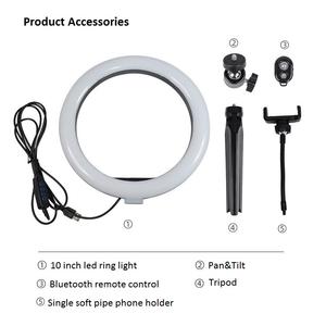 DC5V USB Powered 10 Polegada 26CM Iluminação Fotográfica Dimmable Maquiagem Beleza Selfie Led Table Ring <span class=keywords><strong>Light</strong></span> com Desktop Tripé Stand - Product Image 5
