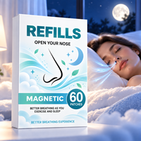 Bandes nasales magnétiques anti-ronflement Dilatateur nasal avec adhésif extra-fort (ne tombe pas)