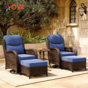 Set di Mobili da <span class=keywords><strong>Giardino</strong></span> in Rattan PE per Esterni, Divani Contemporanei per Patio, Set di Mobili da <span class=keywords><strong>Giardino</strong></span> in <span class=keywords><strong>Alluminio</strong></span> Pressofuso - Product Image 3