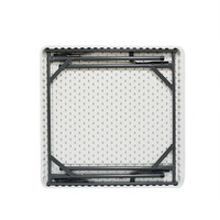 Table carrée de bonne qualité 3FT 86CM Table pliante en plastique HDPE Table de pique-nique pliante