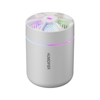 SOCELI Nouveau Design Diffuseur d'Air Intelligent pour Voiture Humidificateur Ultrasonique USB Lumière 7 Couleurs Luxe Portable