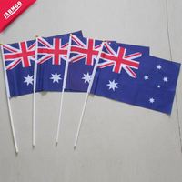 Drapeau en polyester à carreaux pour fans de football, mini-drapeau personnalisé 14x21cm, impression numérique du logo, plastique, pour événements sportifs