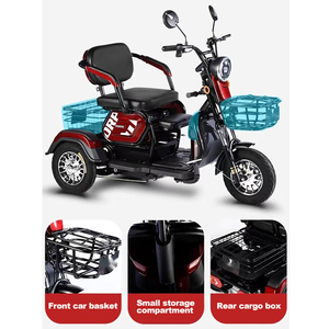 <span class=keywords><strong>Triciclo</strong></span> Eléctrico Ligero para el Hogar, <span class=keywords><strong>Asiento</strong></span> Trasero <span class=keywords><strong>Reclinable</strong></span>, <span class=keywords><strong>Asiento</strong></span> Doble, Scooter de Movilidad para Personas Mayores con Cesta Delantera y Trasera - Product Image 6