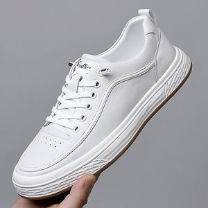 Chaussures d'hiver respirantes et légères antidérapantes pour hommes, rehaussantes de 6 cm, en cuir décontracté, style sport, printemps/été, avec doublure chaude en peluche - Product Image 4