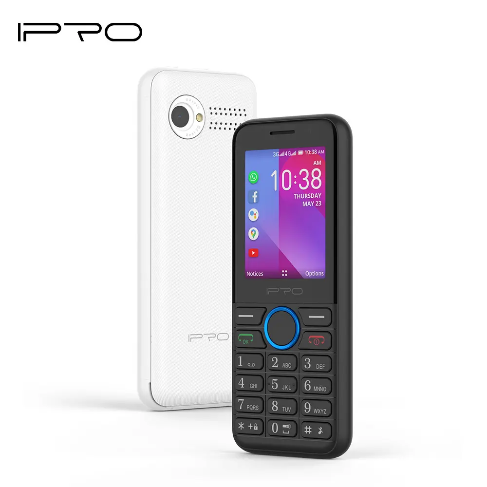 中国Ipro K22.4インチバー電話高速配送1800mAhビッグバッテリー高品質3g/4g oemフィーチャーフォン
