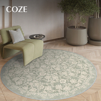 Französischer Retro-Stil Rot-Beiger Blumen-Perserteppich, Haustierfreundlich, Umweltfreundlich, für Wohnzimmer, Schlafzimmer, Bettvorleger