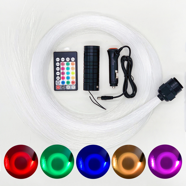 Home Decoration Fiber Optic Light Led Star Roof Interior Atmosphere Light Car Star Ceiling Lamp 8W RGBW Twinkle Starry Sky