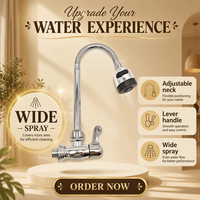 Robinet de cuisine intelligent oscillant pour évier, fonction eau froide, filtration 3 étapes, débit de 100 GPD, en ABS
