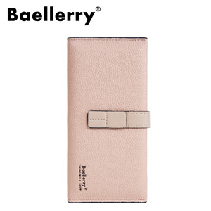 กระเป๋าสตางค์ใบยาวสำหรับผู้หญิงแบรนด์ Baellerry สีเหลือง วัสดุ PU แบบอเนกประสงค์ ใช้ได้ทุกวัน - Product Image 5