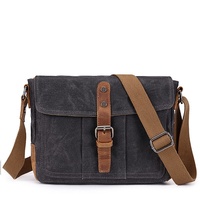 Vente en gros de porte-documents pour ordinateur portable à épaule unique pour femmes à la mode huile toile cirée cuir travail décontracté voyage bureau