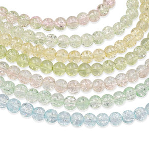 Cuentas de Vidrio con Efecto Grieta de Hielo de 6/8/10 mm, Forma Redonda y Suelta para Manualidades, Fabricación de Collares y Pendientes, Precio al por Mayor Directo de Fábrica - Product Image 4