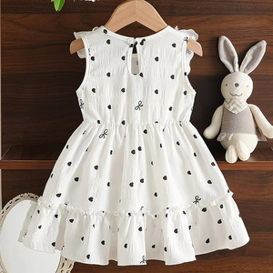 Produttore di Abbigliamento per Bambini, Vestito Estivo Casual <span class=keywords><strong>a</strong></span> Pois con Gonna <span class=keywords><strong>a</strong></span> Strati per Bambine, Abito da Principessa, Vestiti per Ragazze - Product Image 2