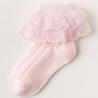 Offre Spéciale blanc rose bébé fille chaussettes nouveau dessin animé enfants blanc filles chaussettes en gros blanc chaussettes école coton pour bébé