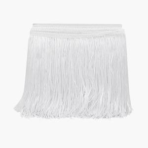 Passementerie en dentelle à franges dorées pour la couture de rideaux de vêtements décoratifs et de vêtements en coton perlé et polyester - Product Image 1
