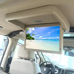 Viewtech 15.6 "Gemotoriseerde Plafond Gemonteerde Tv Bus Coach Android Touchscreen Overhead 8K Multimedia Video Speler Monitor