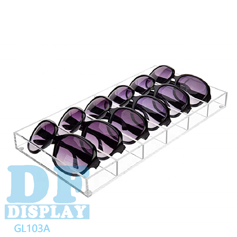 Прозрачный акриловый Органайзер для очков/очков, 6 ячеек, премиум-класса, демонстрационный кейс