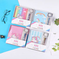 Lot de papeterie scolaire en gros pour enfants, motif dessin animé mignon, comprenant un cahier et un stylo à bille, avec boîte – Idéal comme cadeau pour étudiants