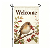 Drapeau de jardin promotionnel double face imprimé pour Thanksgiving et Pâques, motif lapin, pour décoration extérieure, personnalisation du logo gratuite