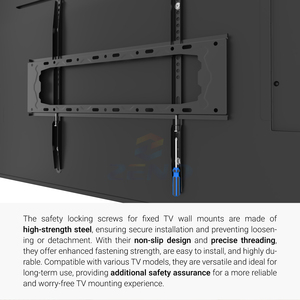 Supporto <span class=keywords><strong>TV</strong></span> a Parete Sottile 22mm <span class=keywords><strong>per</strong></span> <span class=keywords><strong>TV</strong></span> da 32 a 85 Pollici, VESA da 100x100 a 600x400mm, Staffa <span class=keywords><strong>TV</strong></span> in Acciaio Laminato a Freddo FB85 - Product Image 5
