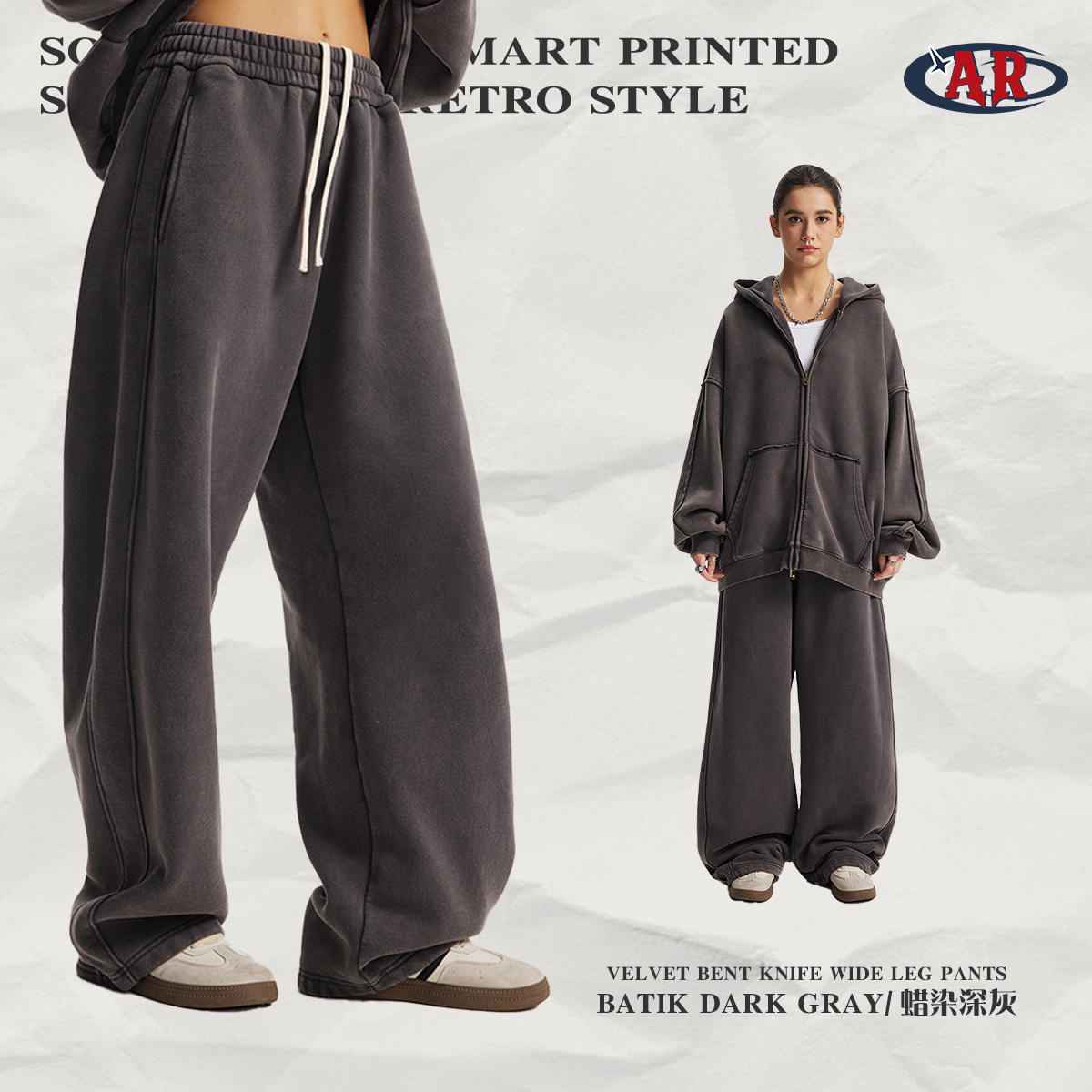 กางเกง K06-ค้างคาวสีเทาเข้ม