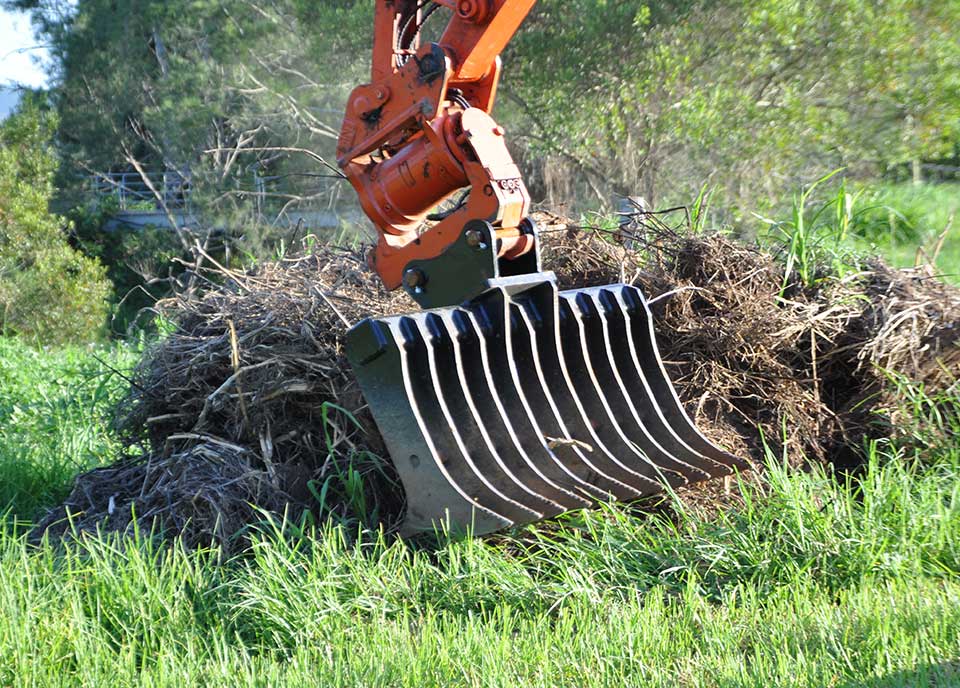 NM400 HG785D Root Rake For 10 20 30t Excavator Land Clearing