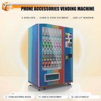 Distributeur automatique d'accessoires téléphoniques ZDYS en libre-service avec vitrine en verre pleine hauteur et paiement par carte et pièces pour les magasins de téléphonie