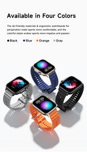 Awei H88 IP68 jam tangan pintar pelacak kebugaran, jam tangan pintar pelacak tidur tahan air untuk olahraga lari TFT silikon magnetik menerima panggilan telepon dengan kalender pelacak tidur - Product Image 3