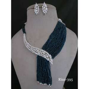 Ensembles de collier Mala en perles de fiançailles de mariage de style ethnique Bollywood plaqué or pour femmes - Product Image 4