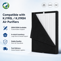 Filtre de remplacement pour purificateur d'air compatible avec M/OO-KA KJ190L KJ190H, filtre HEPA au charbon actif pour purificateurs d'air de grande capacité