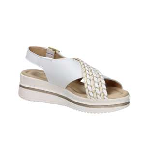 Sandalias Valleverde Donna de Madera de Sándalo con Plataforma Blanca y Tacón de 5 cm, Talla 37 - Product Image 2