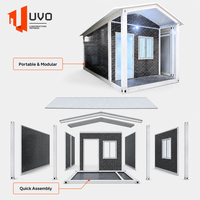 Maison modulaire UVO de 17 m², maison préfabriquée en forme de A, conteneur en kit |   Cabane de villégiature portable, bureau, studio, villa, hôtel
