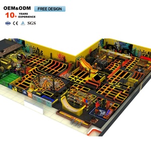 Commercial Business Plan Kids Indoor <b>Trampoline</b> Park Indoor Jump <b>Trampoline</b> Foam Pit With Ninja Course - Product Image 1