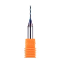 Fraise à queue en carbure pour PCB, 1/16 pouce, fraise de défonceuse spirale, revêtement Nano Bleu, 12 mm, 2 dents, pour travail des métaux CNC