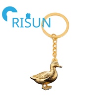 Porte-clés en émail 3D personnalisé en métal, motifs Canard colvert, Oie, Canardon, Poisson de bassin, Animal de ferme, Oiseau aquatique, vente en gros