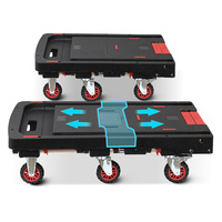 Chariot à plateforme pliable portable en nylon plastique personnalisable OEM ZOOYA, six roues, garantie 1 an, cadre 100x600mm