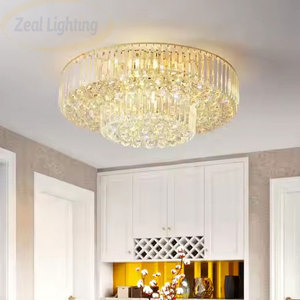 Lámparas <span class=keywords><strong>de</strong></span> <span class=keywords><strong>Techo</strong></span> Redondas Modernas <span class=keywords><strong>de</strong></span> <span class=keywords><strong>Cristal</strong></span> K9 Doradas, Lámpara <span class=keywords><strong>de</strong></span> <span class=keywords><strong>Techo</strong></span> <span class=keywords><strong>de</strong></span> Acero Inoxidable <span class=keywords><strong>de</strong></span> Lujo para Sala <span class=keywords><strong>de</strong></span> Estar - Product Image 5