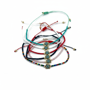 สร้อยข้อมือลูกปัดตาชั่วร้ายทรงเสน่ห์แฟชั่น - Product Image 2