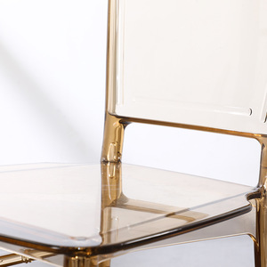 Modern Transparent Plastic Dining Chair With <b>Backrest</b> Bamboo Style Adult Use - Product Image 4