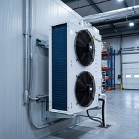 Un ensemble d'évaporateurs pour l'unité de condensation refroidie par air dans les compartiments réfrigérateur et congélateur ; compresseur scroll Emerson