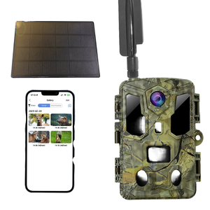 AI Powered 4G Panel solar Hunting Trail Camera 64MP 4K Video 4G Tarjeta SIM <span class=keywords><strong>Datos</strong></span> Ilimitado Inalámbrico 4K para monitoreo de vida silvestre - Product Image 4