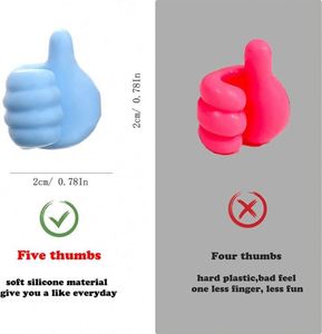 Silicone Thumb Wall <b>Hook</b> - Multifunction Adhesive Cable <b>Clip</b> Self Adhesive Thumb Cable Organizer <b>Clips</b> Key Hanger - Product Image 5