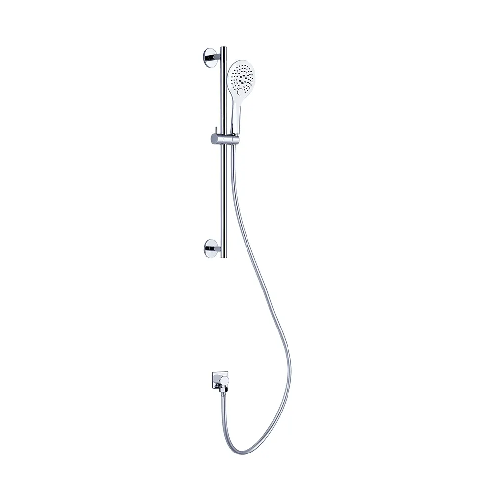 YSW Bathroom accessories chrome/brushed nickel/matte black 3 function round rain shower head with stainless steel rail