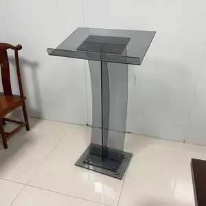 Akrilik Lectern desain Podium plastik Post Clear Acrylic Podiums dengan kaki