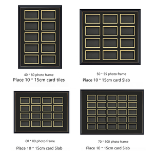 멀티 슬롯 단단한 나무 현대 꽃 보관 그림자 상자 벽걸이 형 트레이딩 카드 디스플레이 프레임 등급 시스템 컬렉션 주최자 - Product Image 3
