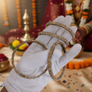 Luxury High Quality Tungsten <b>Gold</b> Plated Multi Color Indian Traditional <b>Bangles</b> <b>Set</b> Bridal Wedding Anniversary Gift Party Wear - Product Image 3