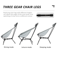 Chaise de camping pliante triangulaire compacte et robuste, légère et moderne, personnalisable, avec dossier haut, idéale pour les voyages et la plage